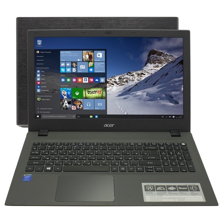 Acer Aspire E5-573-C27S 15.6", Intel Celeron, 1700МГц, 4Гб RAM, DVD-RW, 500Гб, Wi-Fi, Windows 8, Bluetooth