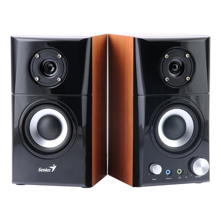 Genius SP-HF500A, 2.0, RCA, Дерево