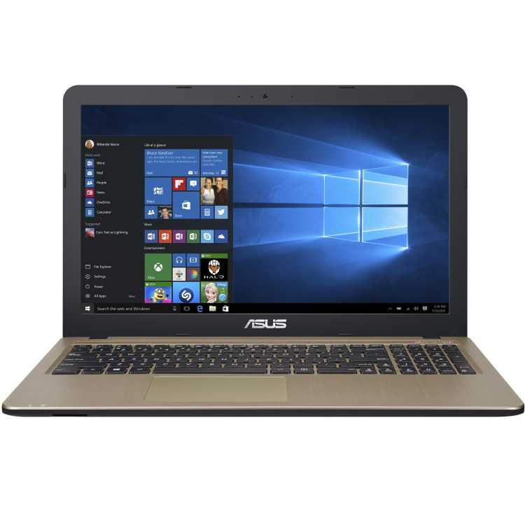 Asus VivoBook X540SC 15.6", Intel Pentium, 1600МГц, 4Гб RAM, DVD-RW, 500Гб, Wi-Fi, Windows 10 Pro, Windows 10, Bluetooth