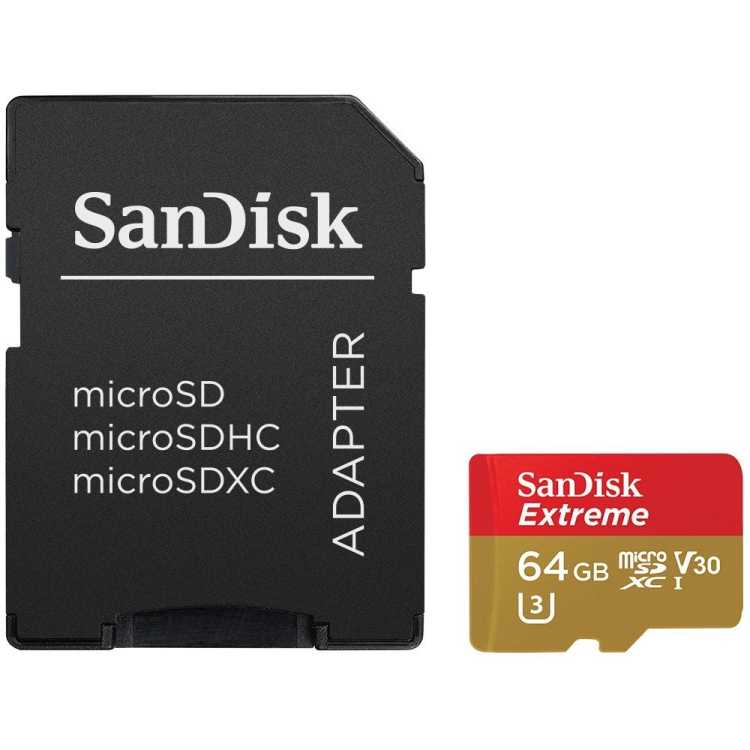 SanDisk Extreme microSDXC Class 10 UHS Class 3 V30 90MB/s