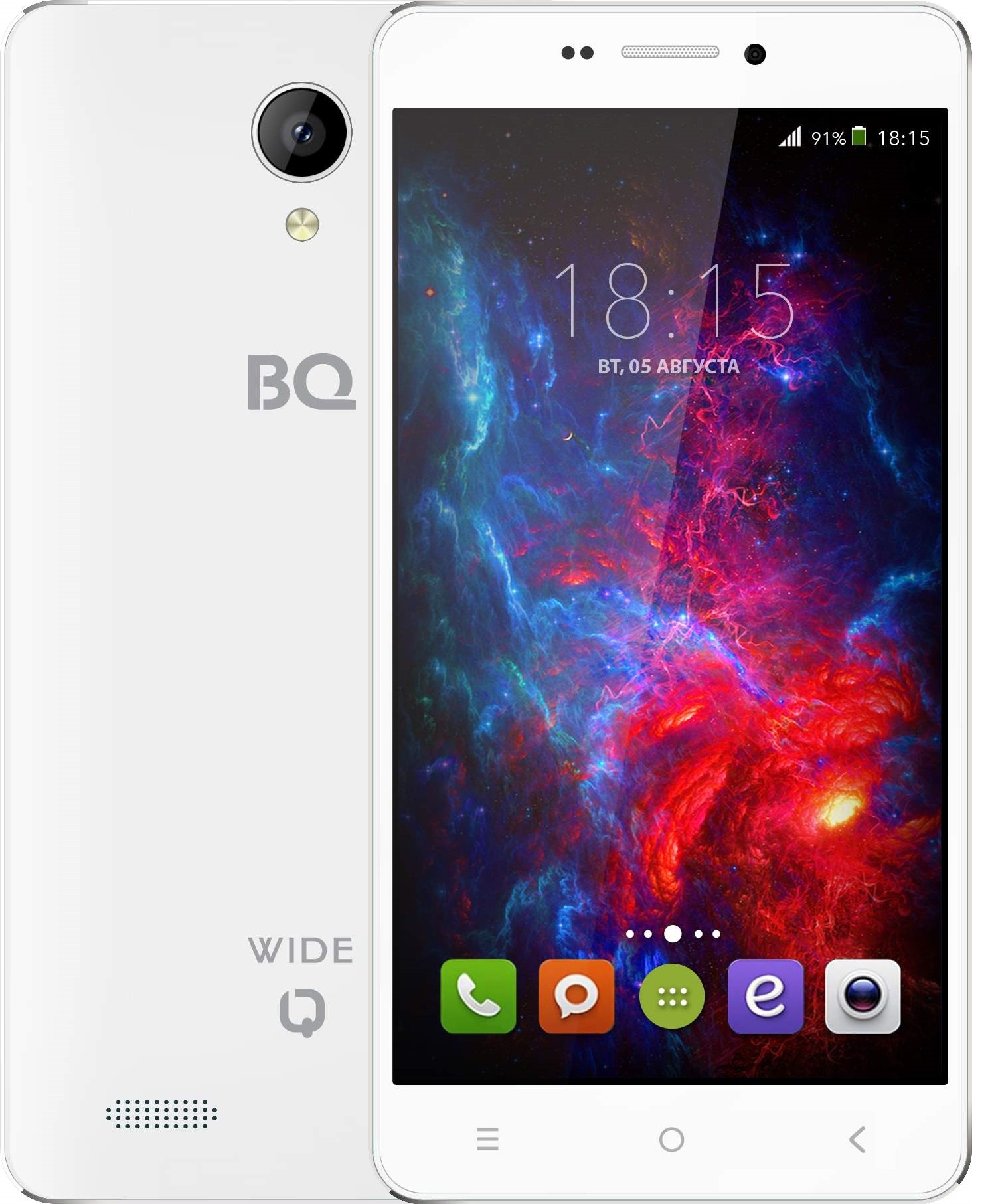 Смартфон BQ BQS-5515 Wide, цена телефона. Цвет белый