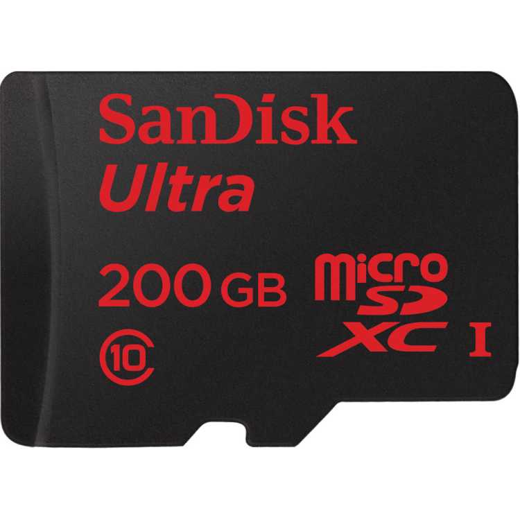 SanDisk Mobile Ultra + SD Adapter microSDXC, 200Гб