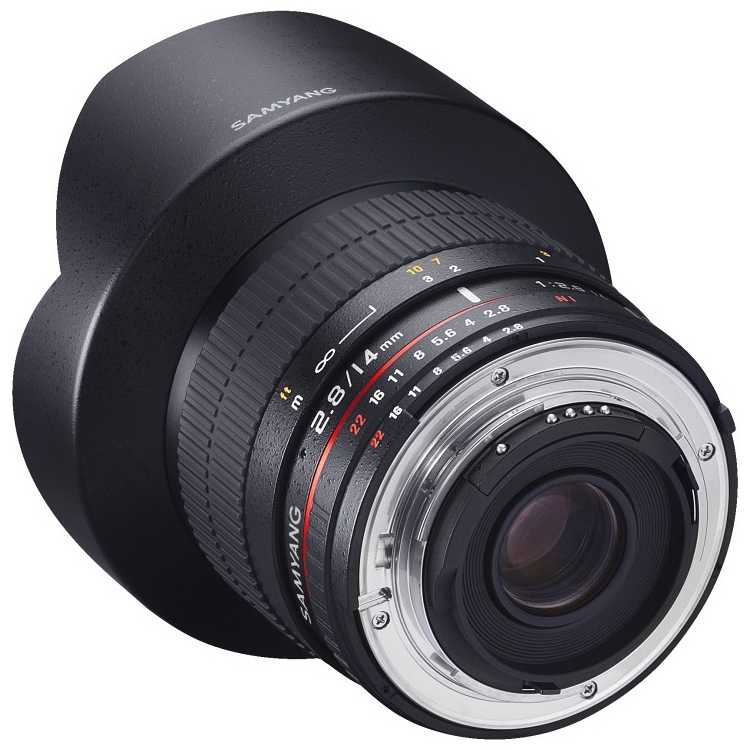 Samyang 14mm f/2.8 ED AS IF UMC AE для Canon EF Широкоугольный, Canon EF, Совместимость с полнокадровыми фотоаппаратами
