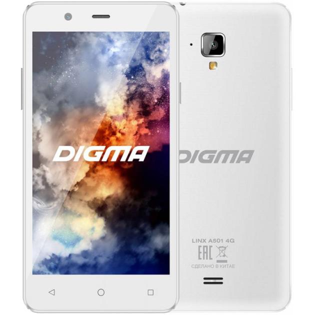 

Digma LINX A501 4G 8Гб, Белый, Dual SIM, 4G LTE, 3G