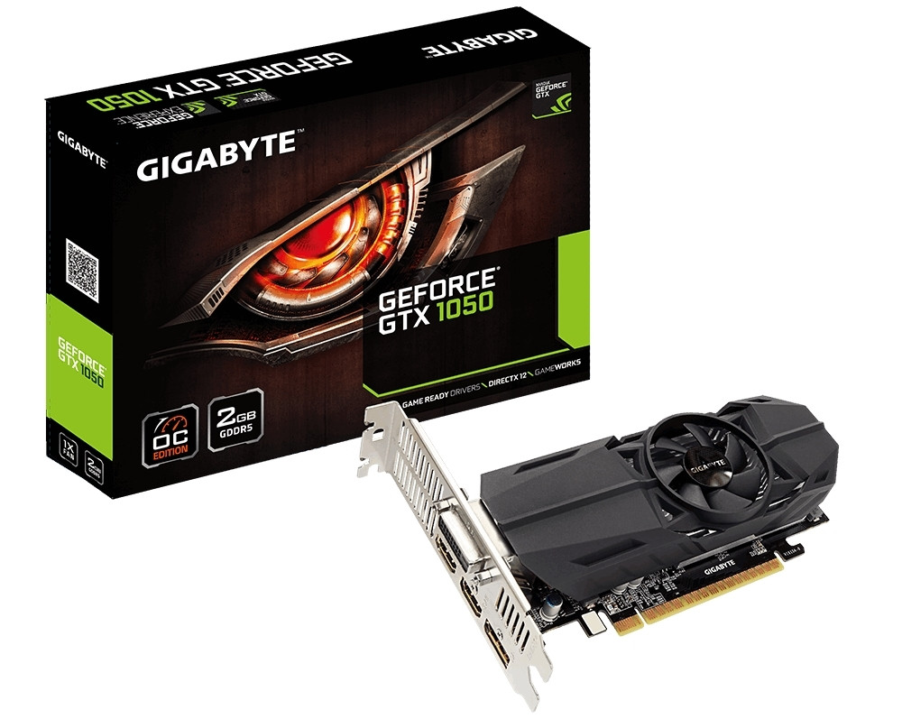 Gigabyte GeForce GTX 1050 OC Low Profile 2G GV-N1050OC-2GL отзывы, цена