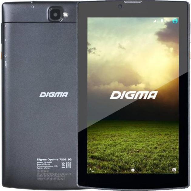 

Digma Optima 7202 3G Wi-Fi и 3G, Черный, Wi-Fi, 8Гб