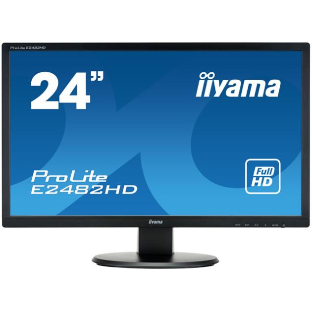 

Iiyama Prolite E2482HD-B1 24", Черный, TFT TN, 1920x1080, Full HD, DVI