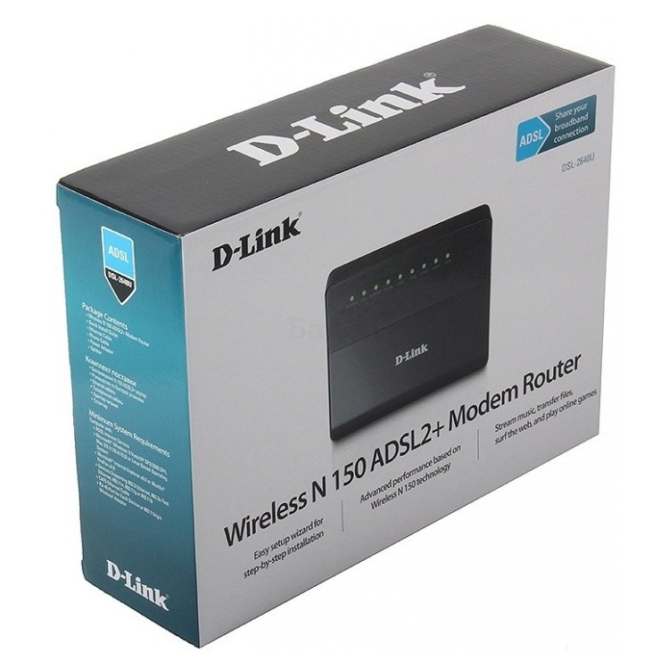 D-Link DSL-2750U/RA/U3A ADSL, 300Мбит/с, 2.4