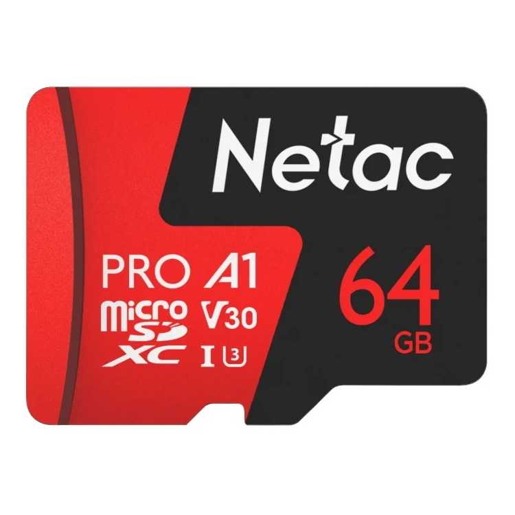 Netac MicroSDHC Memory Card P500 Extreme Pro 64GB w/ad
