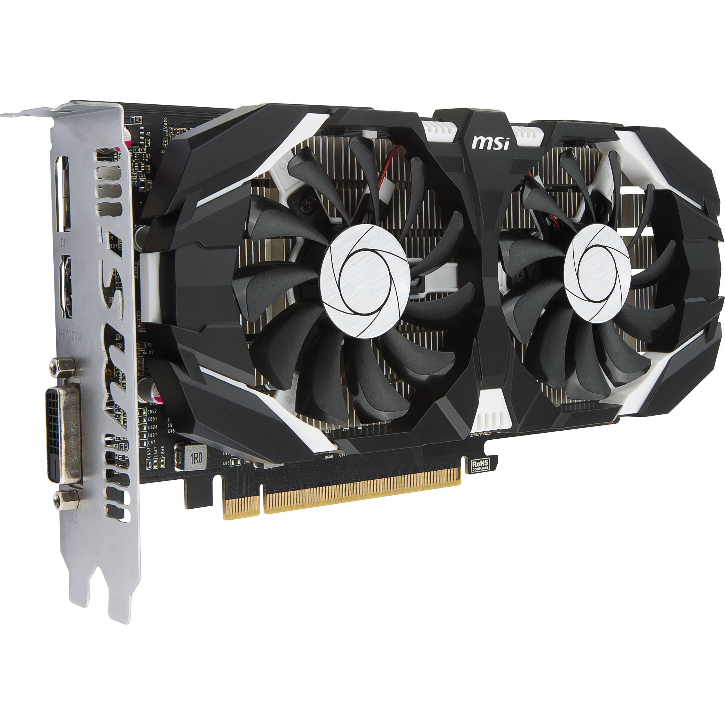 MSI GeForce GTX 1050 Ti 1341Mhz PCI-E 3.0 4096Mb 7008Mhz 128 bit DVI HDMI  HDCP OC Dual Fans отзывы, цена