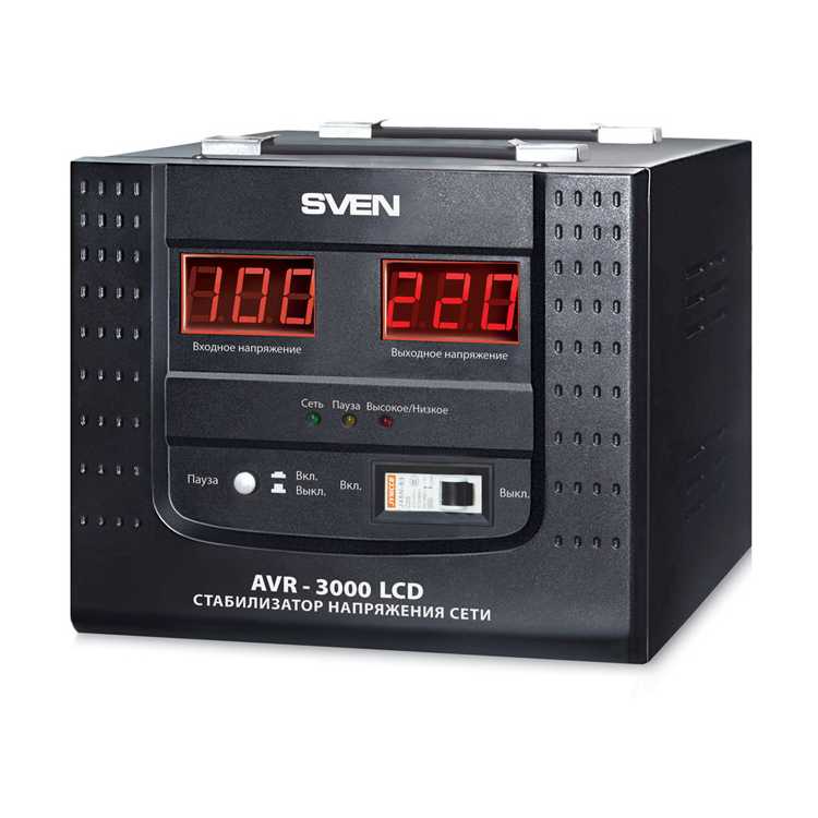 Sven AVR-3000 LCD однофазный, 3000ВА, поврежденная упаковка!