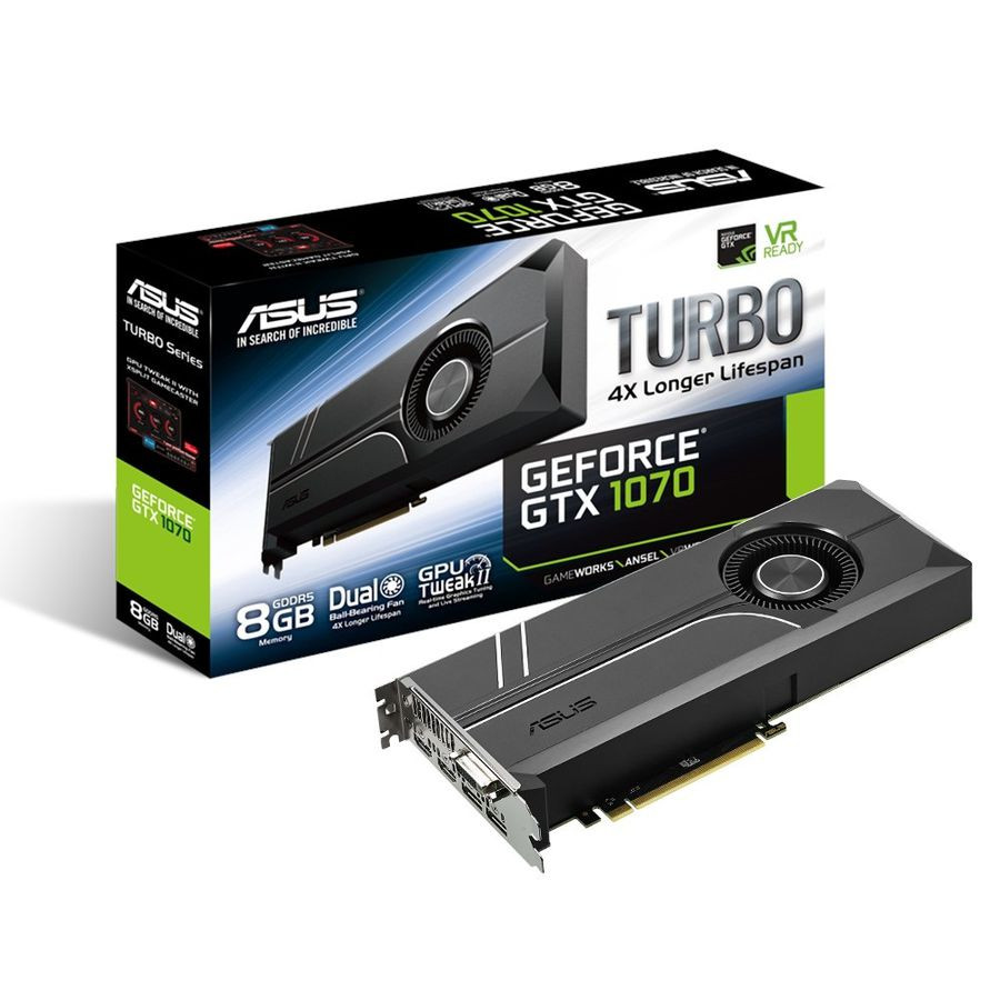 Asus NVIDIA GeForce GTX 1070 TURBO 8192Mb, GDDR5,1506MHz, TURBO