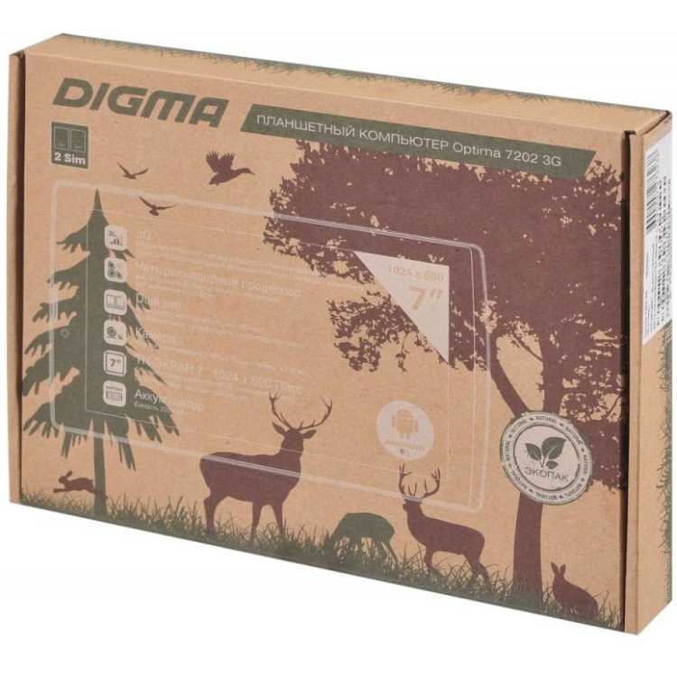 Digma Optima 7202 3G Wi-Fi и 3G, Wi-Fi, 8Гб