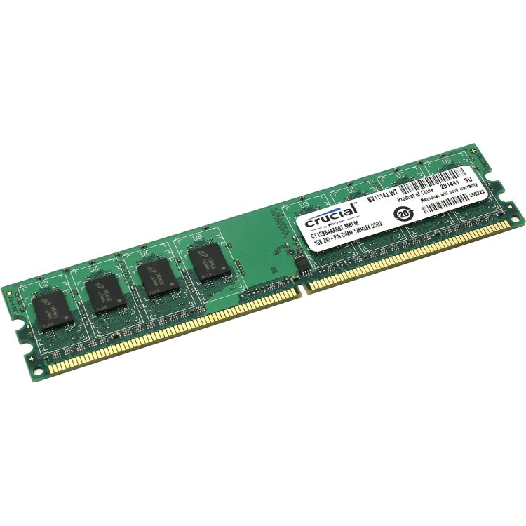 Crucial CT12864AA667 DDR2, 2Гб, PC2-5300, 667, DIMM
