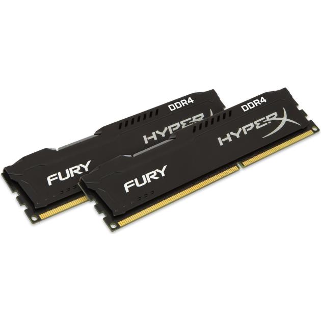 

Kingston HyperX Fury HX426C16FB2K2/16 DDR4, 16Гб, PC4-21300, 2666, Черный