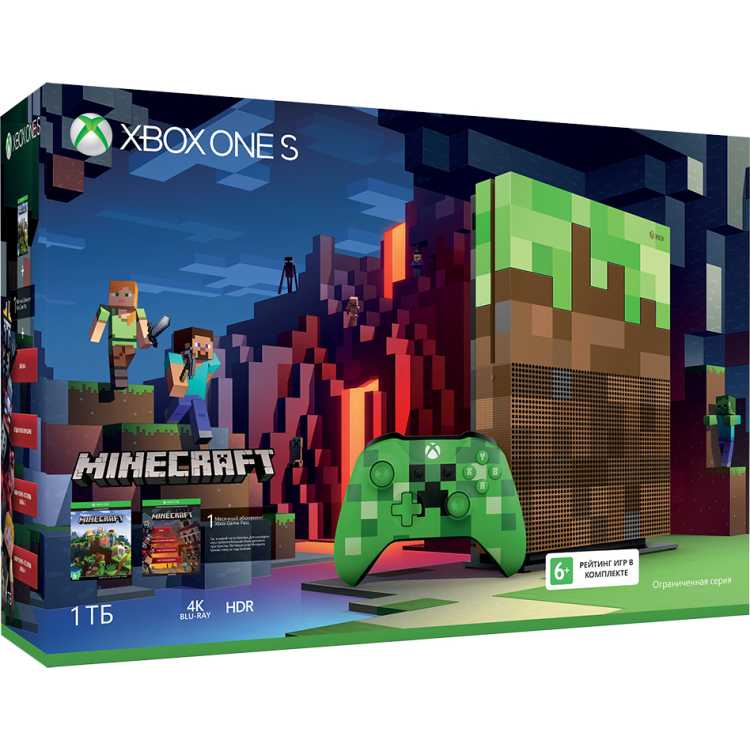 Xbox One S 1Тб Minecraft Limited Edition