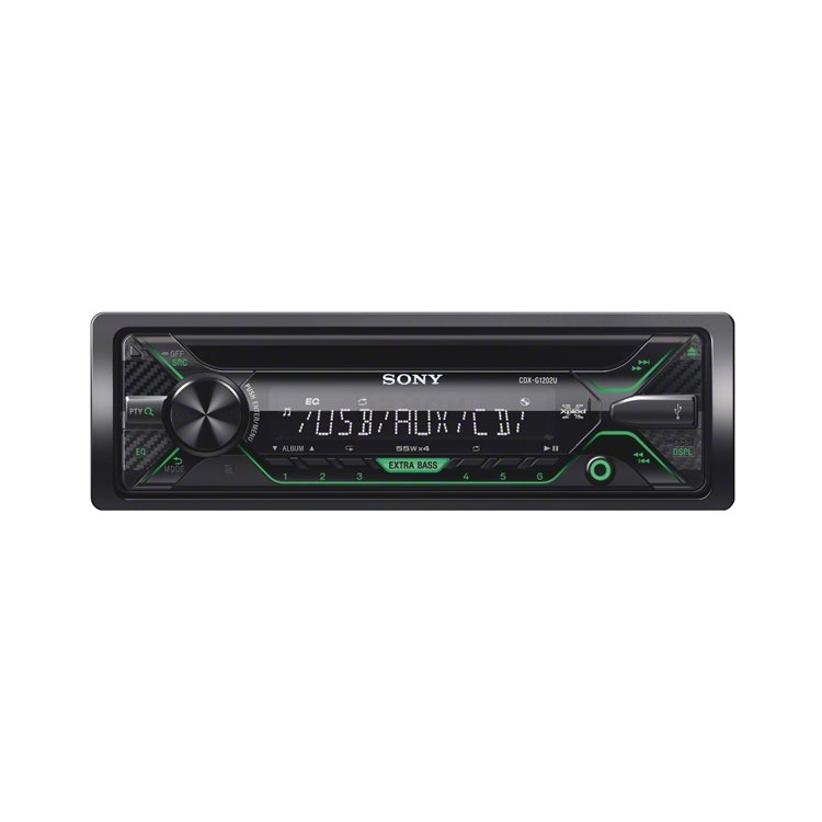 Sony CDX-G1202U 1 DIN, зелёная подсветка