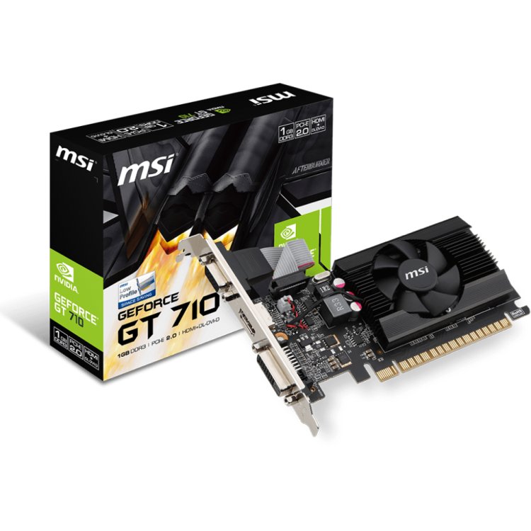 MSI GeForce GT 710 1GD3 LP PCI-E 8x 2.0, 1024Мб, DDR3