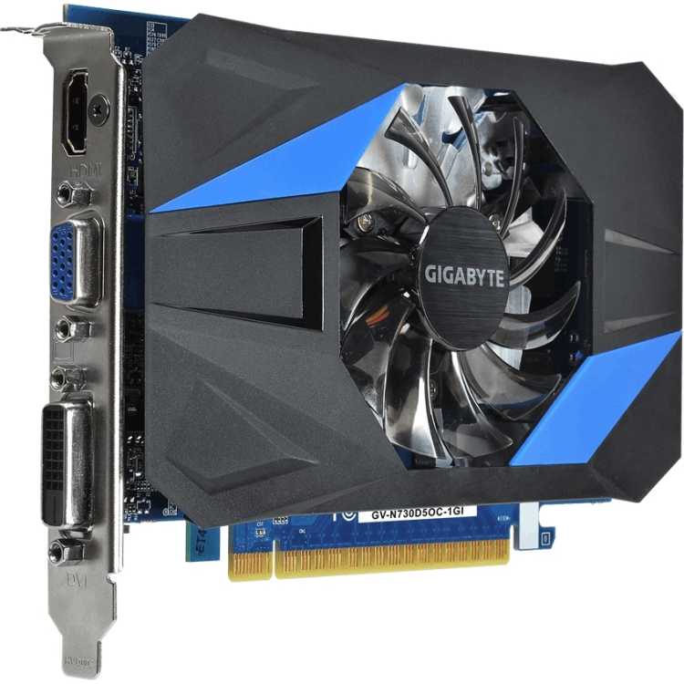 Gigabyte GeForce GT 730 11024Мб, GDDR5, 1066MHz, GV-N730D5OC-1GI