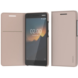 Чехол-книжка Nokia 2.1 Flip Cover Бежевый