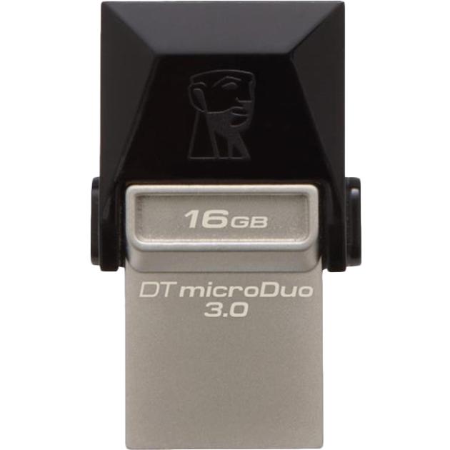 

Kingston DataTraveler microDuo 3.0 16Гб, Черный, USB 2.0/microUSB