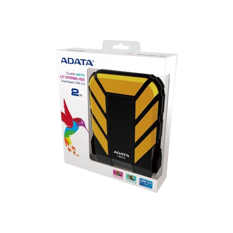 Жесткий диск A-Data USB 3.0 2Tb AHD710-2TU3-CYL HD710 DashDrive Durable 5400rpm 2.5