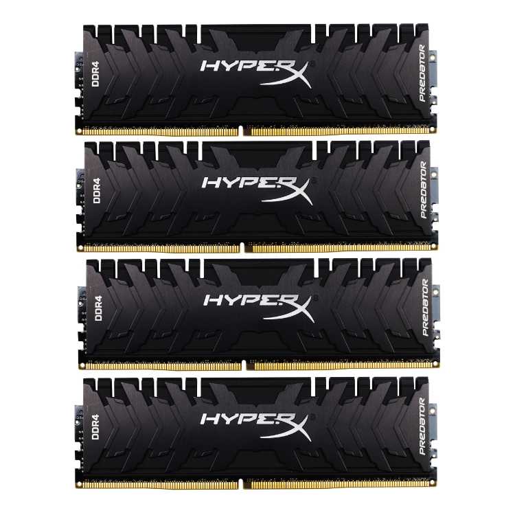 Kingston HyperX Predator HX433C16PB3K4/32 DDR4, 4, 32ГБ, PC-26600, 3333МГц, DIMM