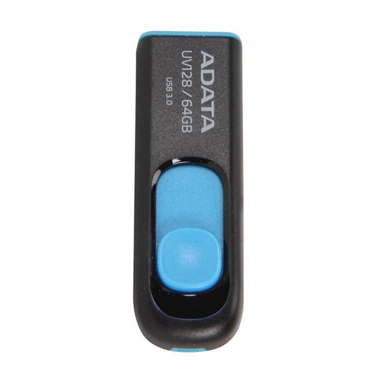 A-DATA DashDrive UV128 64Гб, Черный\, пластик, USB 3.0