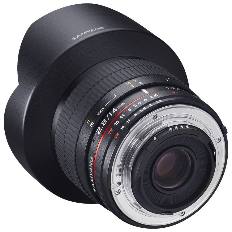 Samyang 14mm f/2.8 ED AS IF UMC AE для Canon EF Широкоугольный, Canon EF, Совместимость с полнокадровыми фотоаппаратами