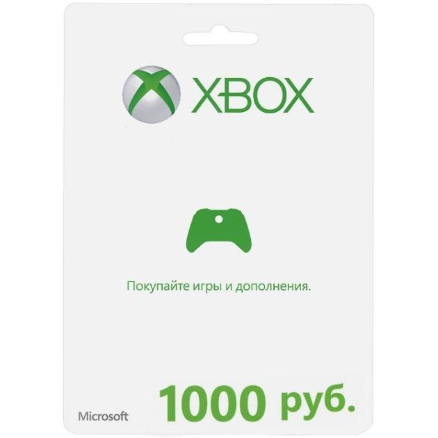 

Xbox LIVE: карта оплаты на 1000 рублей