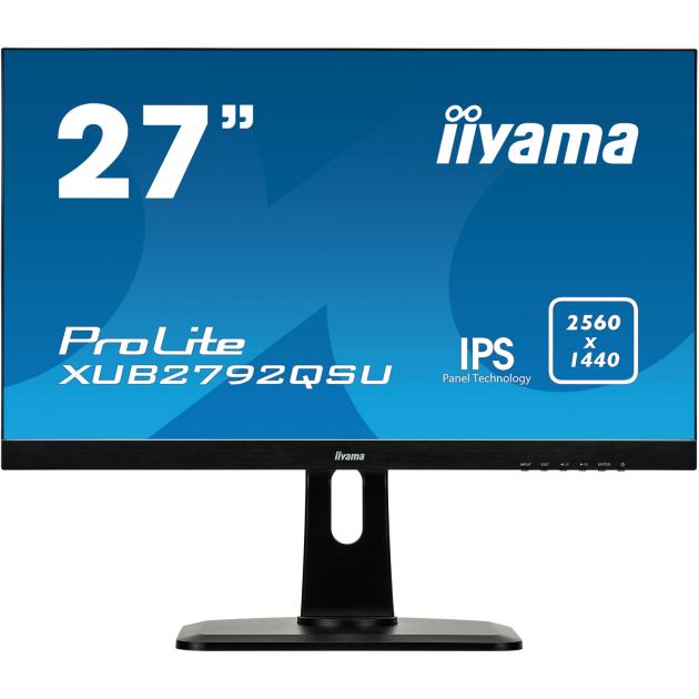 

Iiyama ProLite XUB2792QSU-B1 2560x1440пикс., 27", Встроенные колонки, HDMI, DVI