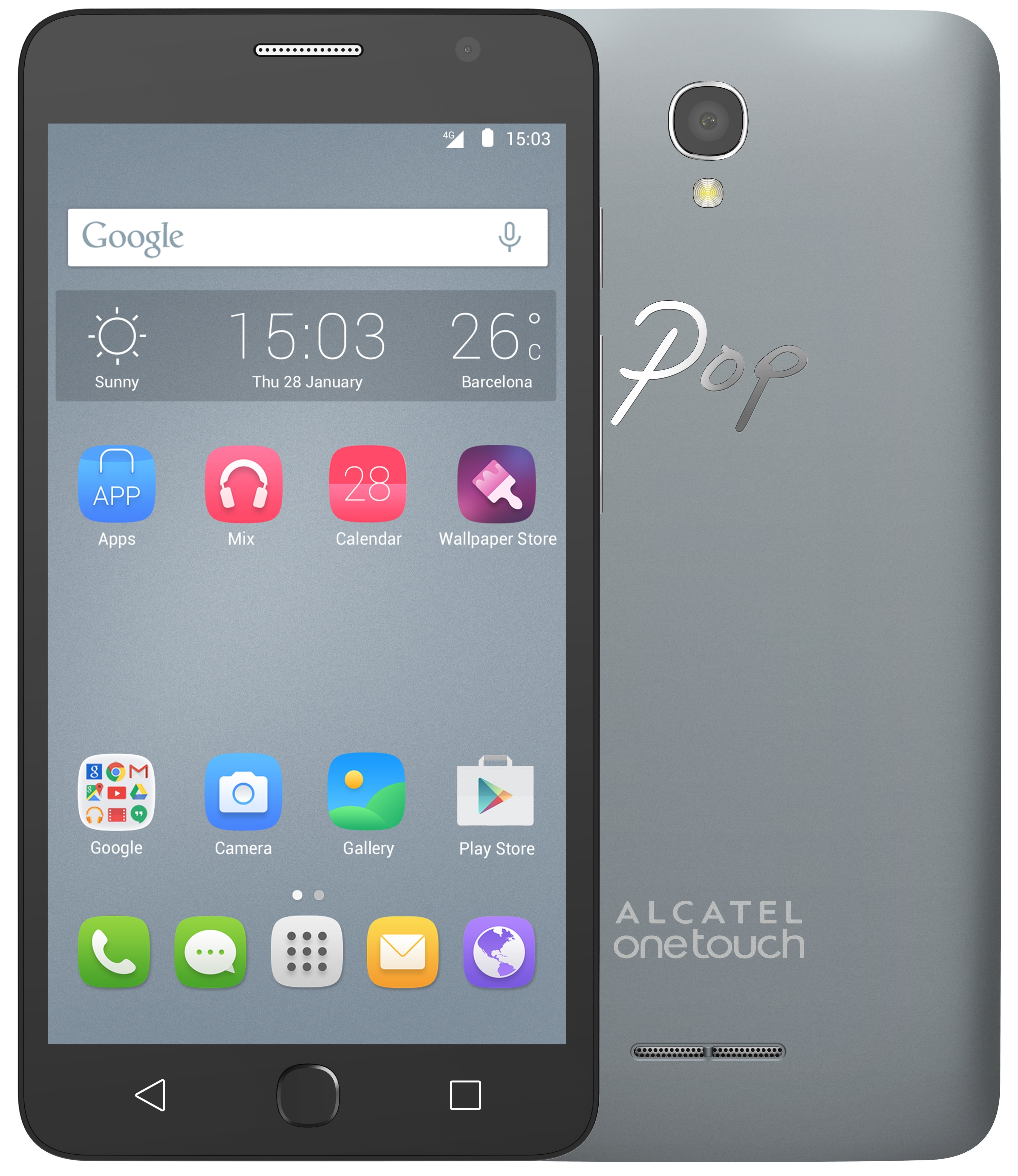 Смартфон Alcatel Pop Star 5070D, цена телефона. Цвет серый