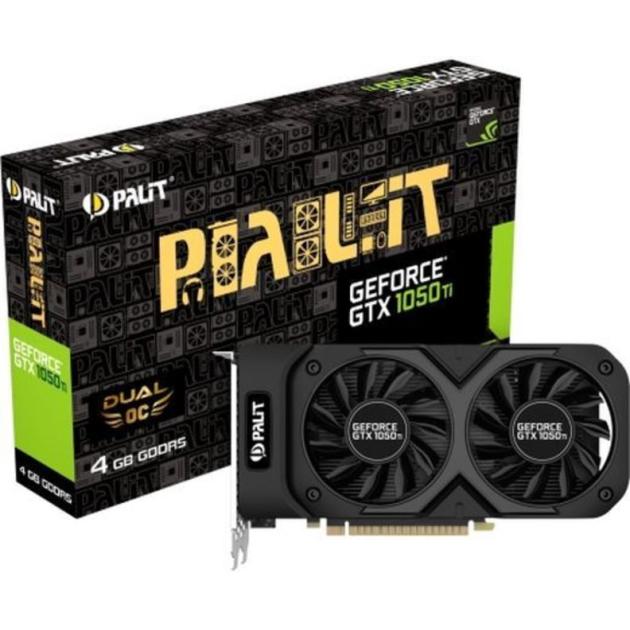 

Palit GeForce GTX 1050 Ti 1366Mhz PCI-E 3.0 4096Mb 7000Mhz 128 bit DVI HDMI HDCP Dual OC